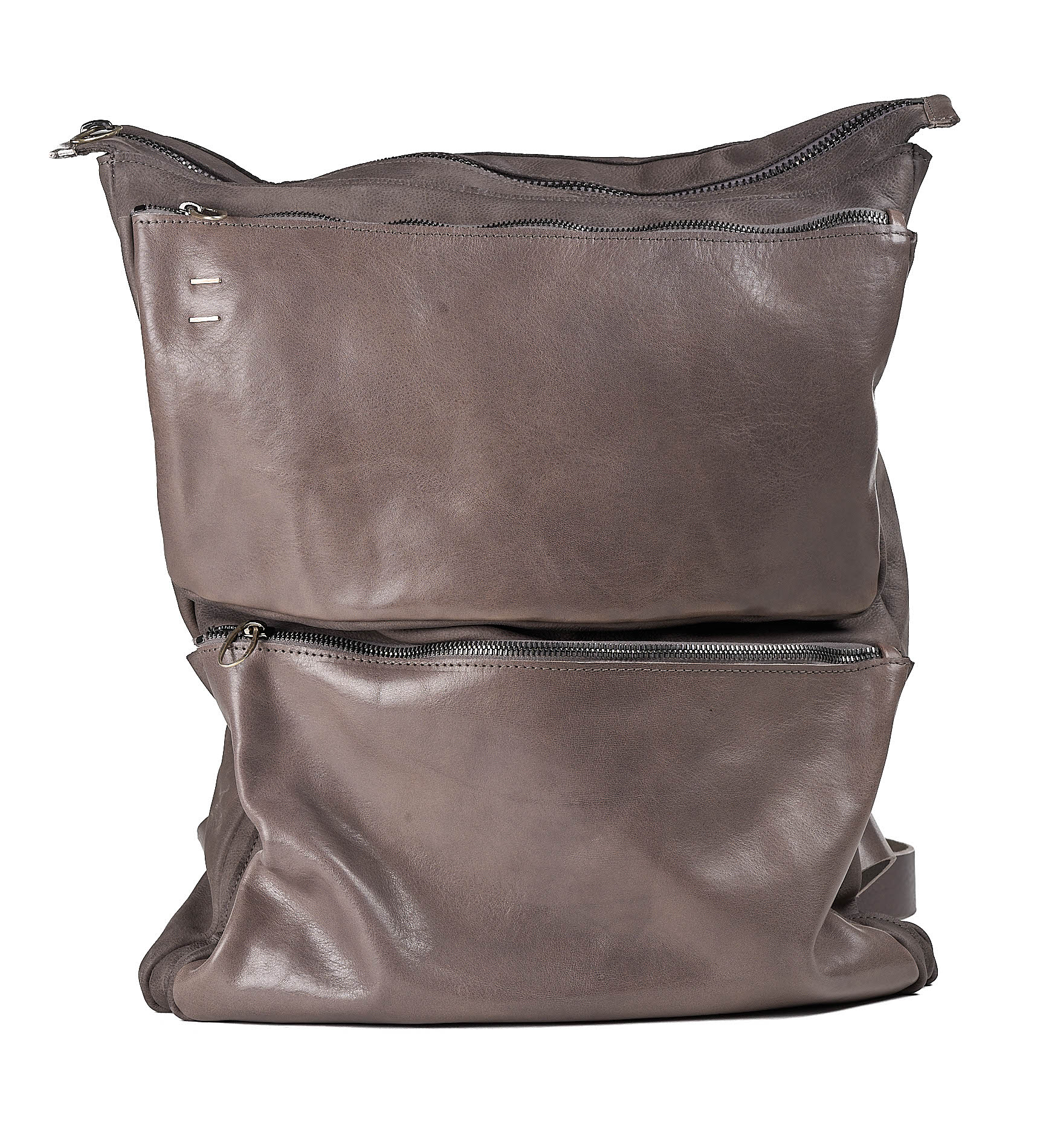 daniele basta leather and silver bags - FRONT